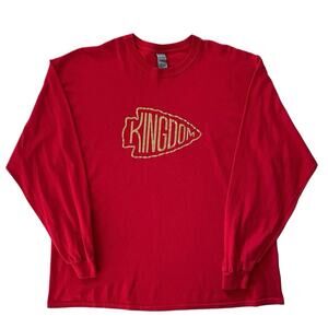 Kansas City Chiefs Kingdom Red Tshirt Mens Size 2X Gold Arrowhead Football Game